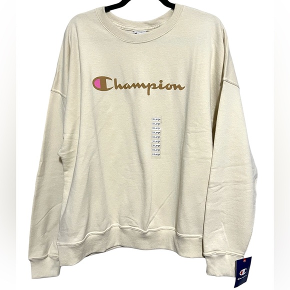 Champion Power-blend Crewneck Sweatshirt, Script Logo NWT - Picture 5 of 7